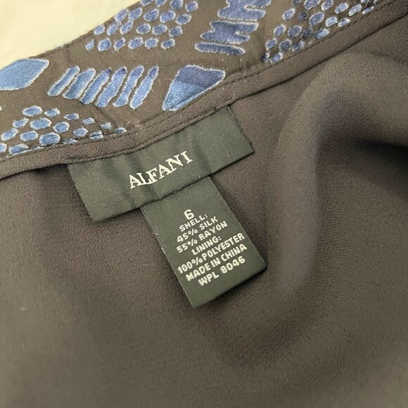 Alfani Blue Patterned Skirt - Picture 2 of 2